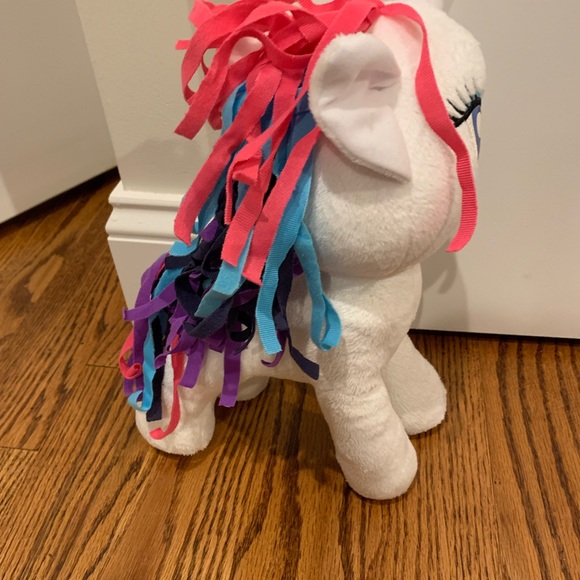 My Little Pony Funrise - Rarity - Pink Purple Mop Hair White Unicorn 12" Plush - Picture 2 of 6